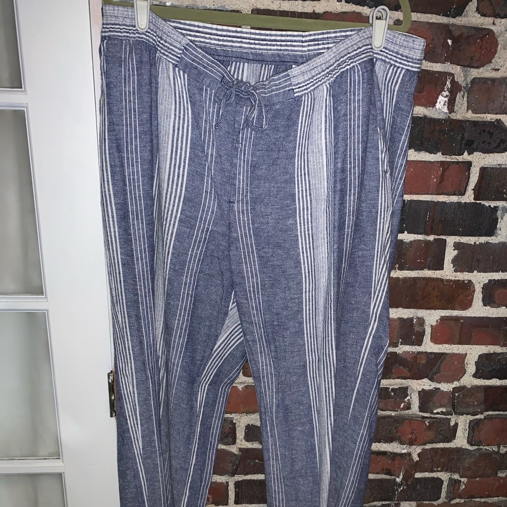 Old Navy Striped Linen Pants Xl